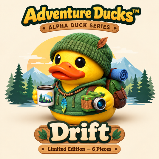 Adventure Ducks™ Drift the Easygoing Wanderer – Alpha Series Limited Collectible Duck (6 Numbered Copies)