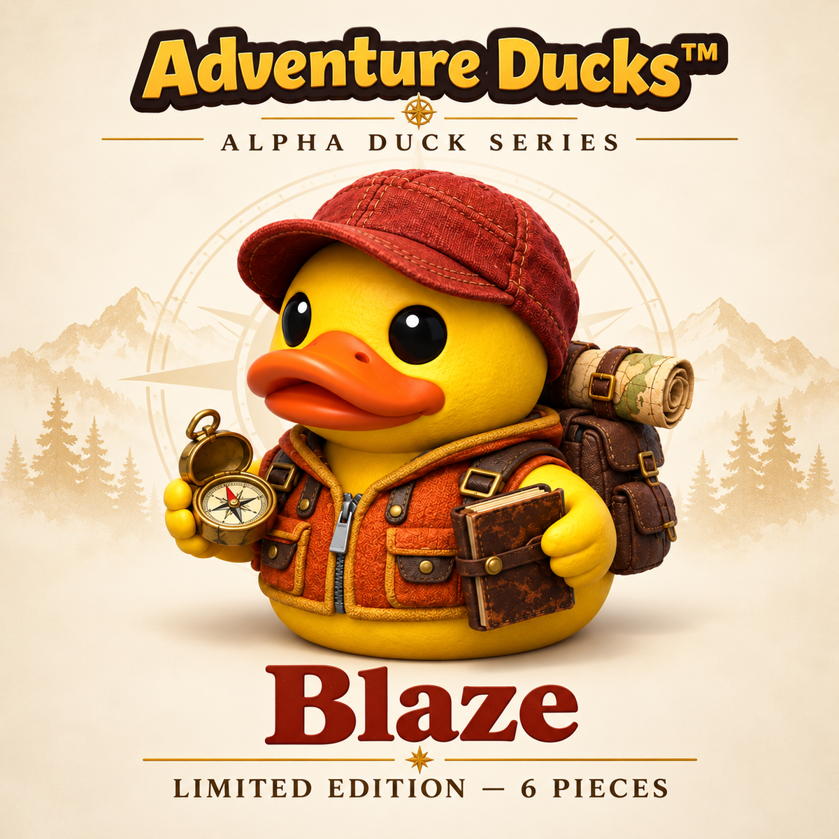 Blaze character artwork: Adventure Ducks, Alpha Duck Series, limited edition of six pieces.